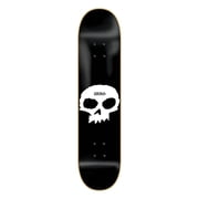 Zero Skateboards Single Skull Skateboard Deck - 7.75" Black/White Deck Only