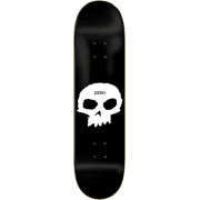 Zero Skateboards Single Skull Skateboard Deck 8.62 Black White