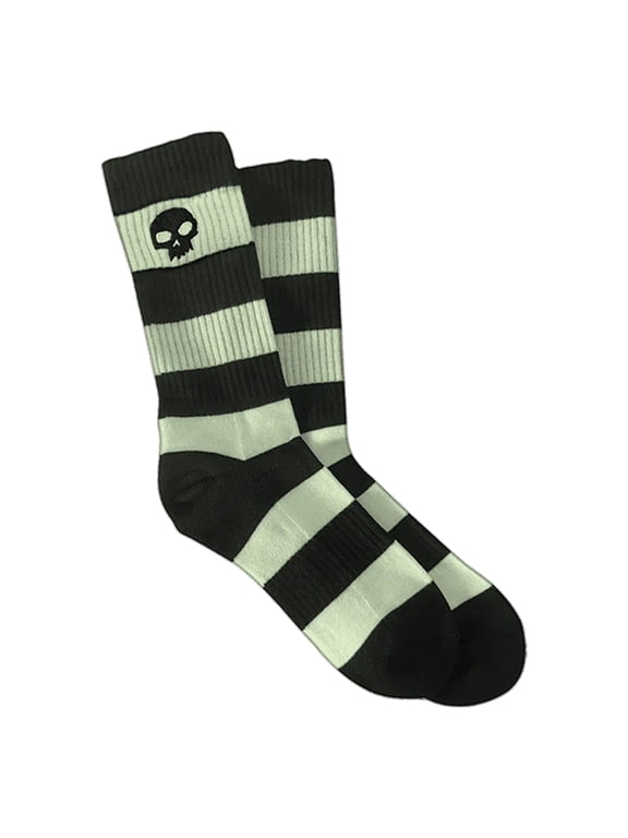 Skull Crew Glow/Black Stripes Socks (1 Pair)