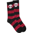 thumbnail image 1 of Zero Skull Crew Socks Red/Blk Stripe 1Pr, 1 of 1