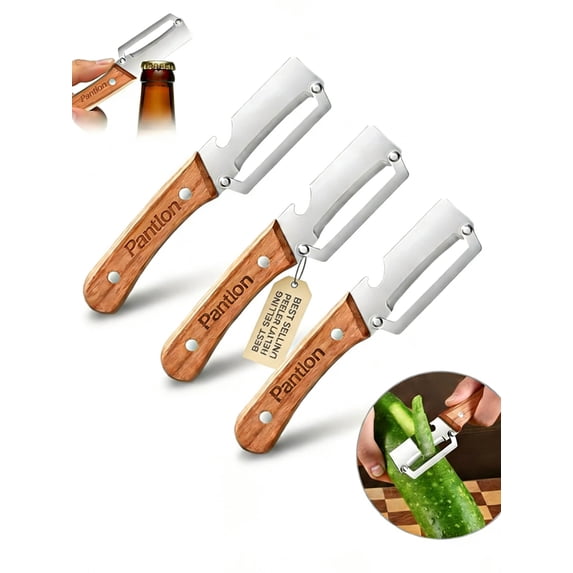 Zero Snag Wooden Peeler, Zero Flex Peeler Vegetable, Multi-functional ...