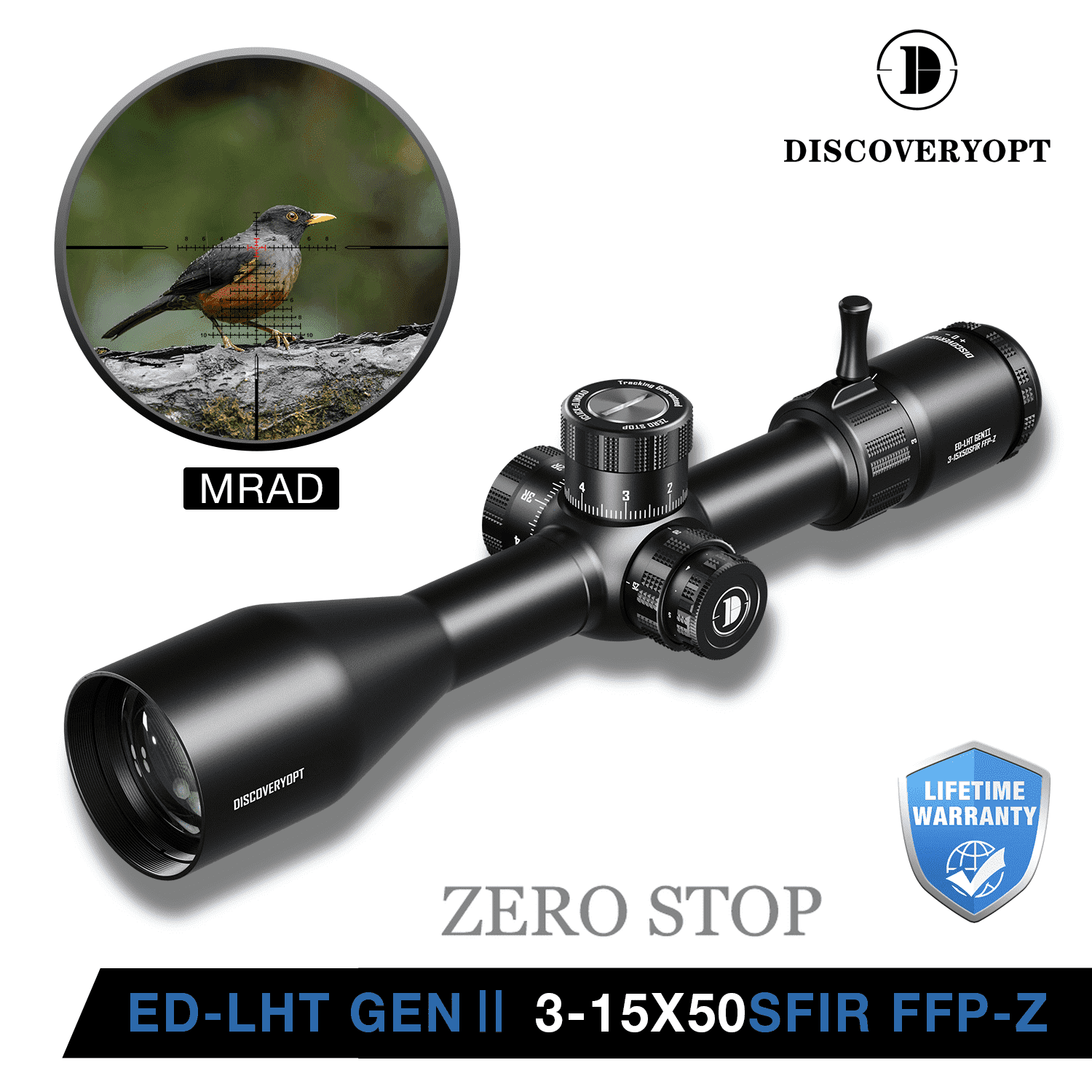 Zero Stop ED GEN II 3-15X50SFIR FFP Shooting Riflescope lluminated ...