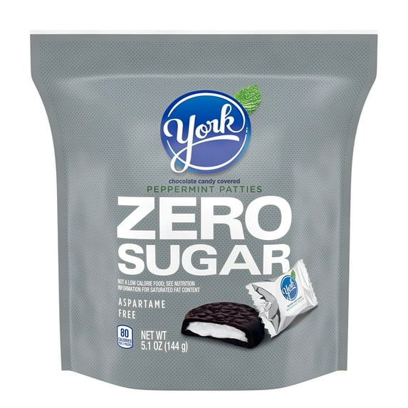 Zero Sugar Chocolate Peppermint Patties, Candy Bag, 5.1 oz