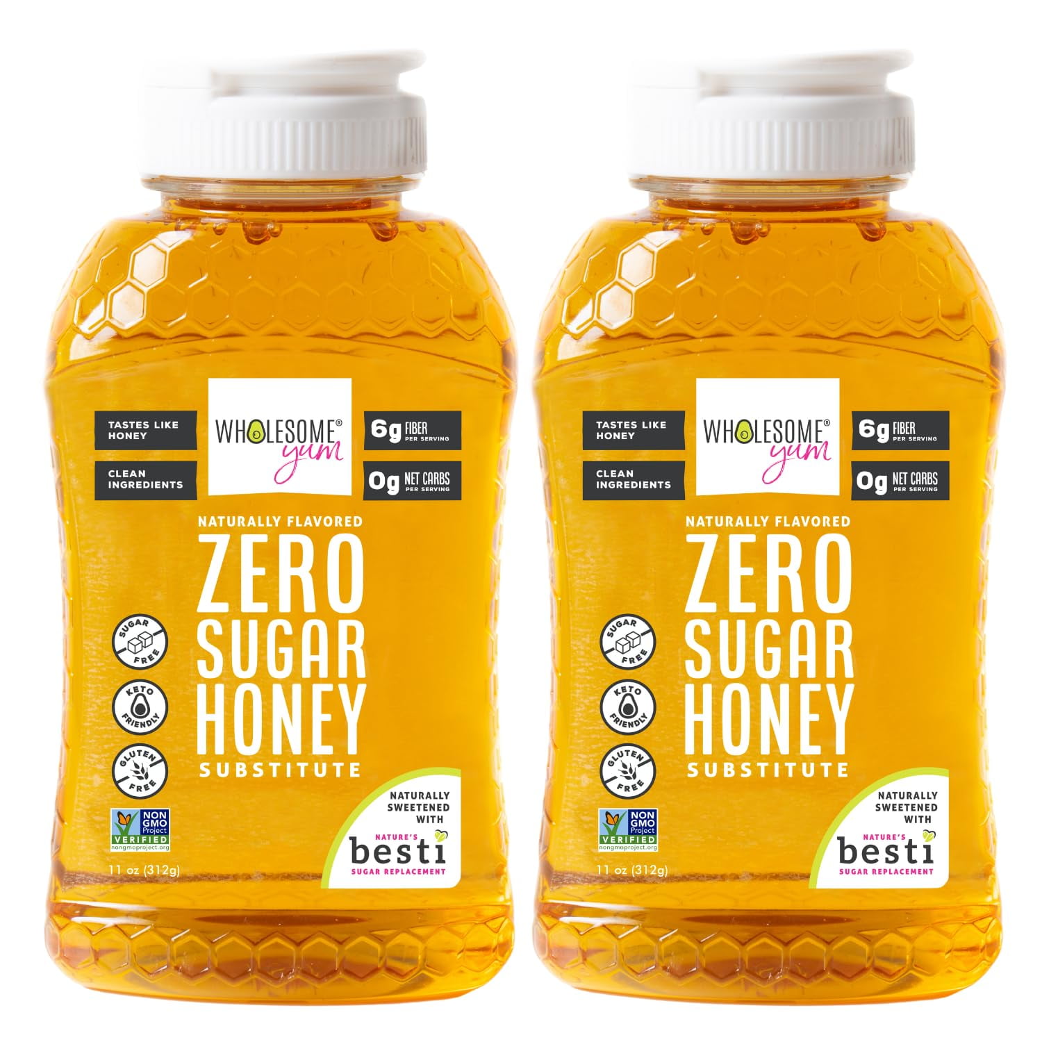 Zero Sugar Honey Substitute (2 Pack) Keto Honey Natural Sugar Free