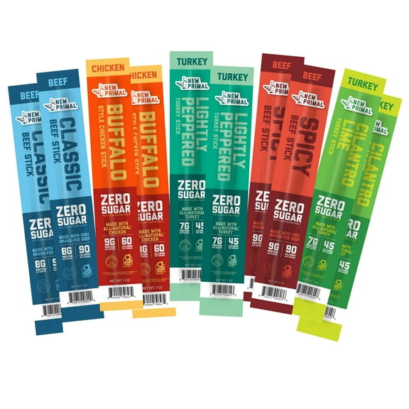 Zero Sugar Meat Stick Sampler, 10 Count