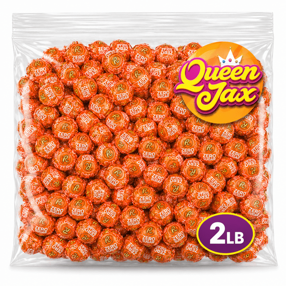 Zero Sugar Mini Peanut Butter Cups - 2 Pound Bag - Bulk Chocolate - Individually Wrapped Chocolates - Queen Jax - Reeses Peanut Butter Cups Mini