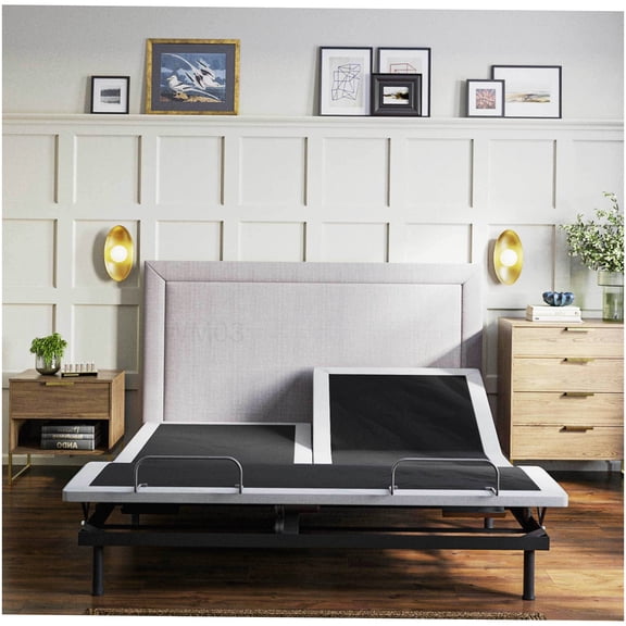 Zero Tool Assembly Adjustable Bed Base, Split King with Massage and Wireless Remote