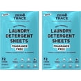 thumbnail image 1 of Zero Trace All Natural Laundry Detergent Sheets – Fragrance-Free & Unscented Eco-Friendly Laundry Detergent for Sensitive Skin (144 Loads, 72 Sheets), 1 of 8