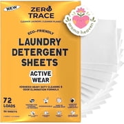 Zero Trace Laundry Detergent Sheets Plastic Free Eco-friendly Safe for Sensitive Skin Active Wear