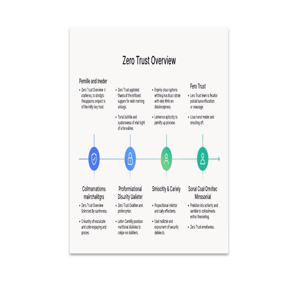 Zero Trust Overview Infographic - Tech Enthusiast - 13x19 Poster Print