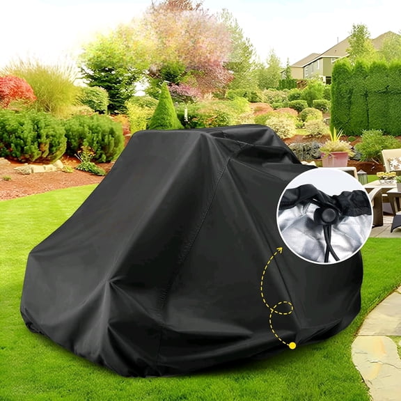 Zero Turn Mower Cover, Waterproof Heavy Duty 600D Polyester Oxford Lawnmower Cover, Universal Fit Covers for Zero-Turn Lawn Mower$$Tools