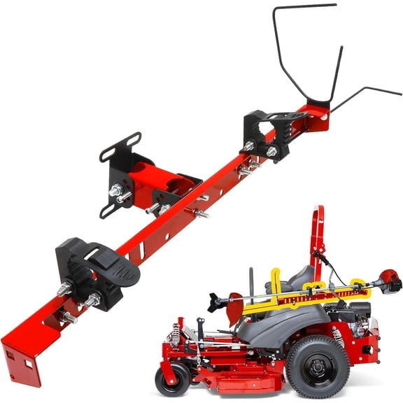 Zero Turn Mower Trimmer Holder, Compatible with Zero Turn Lawn Mower, Fit for 1"-2" Roll Bars with Quick Clamp Locking System, Adjustable Lawn Mower Trimmer Rack