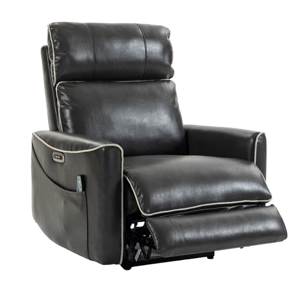 Zero Wall Hugger Power Recliner Chair Zero-Gravity Recliner with Adjustable Power Headrest for Small Space RV Living Room, Heated Massage Reclining Chair with USB & Type-C Charging, Side Pocket