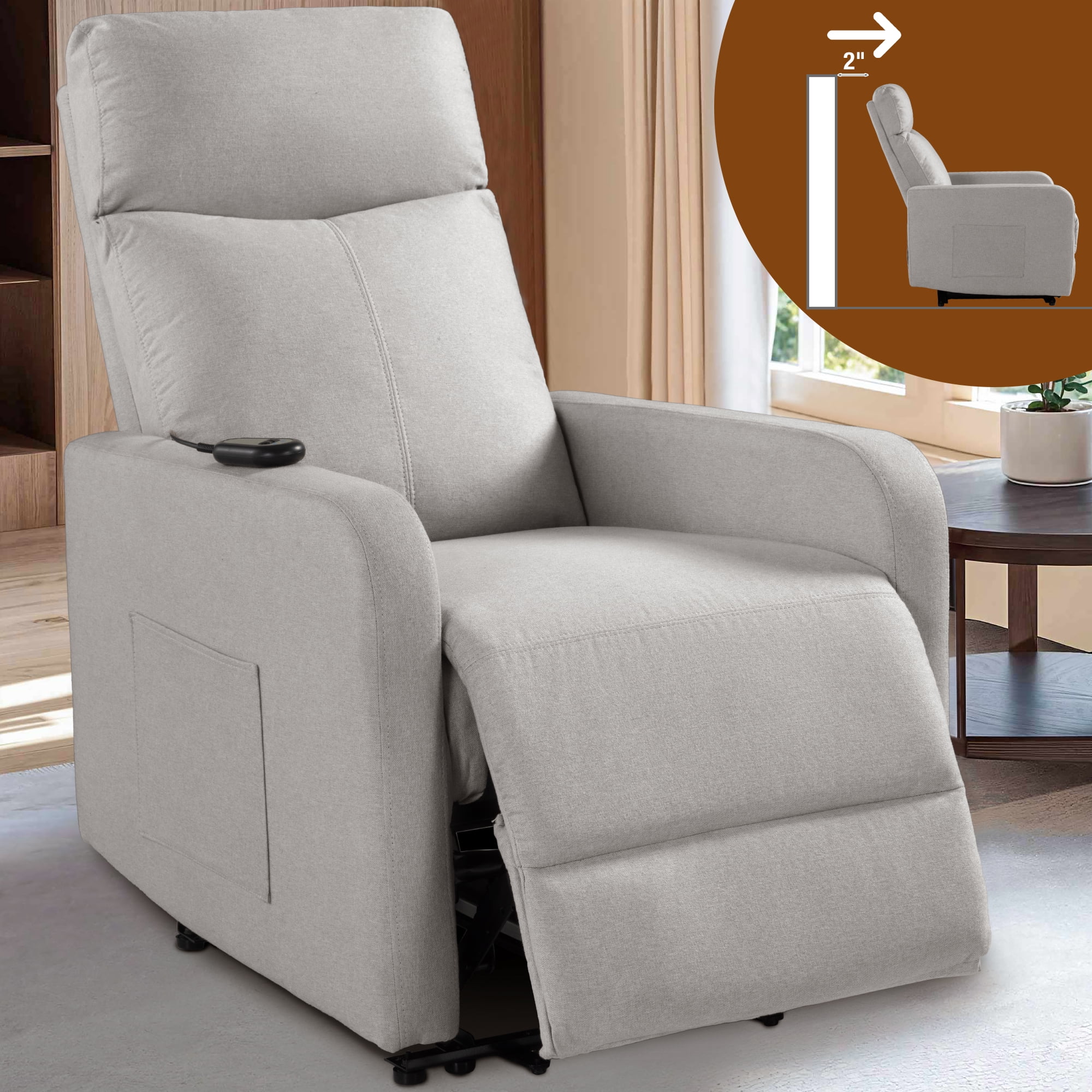 Zero Wall Power Recliner Chairs, Small Recliner for Small Spaces and ...