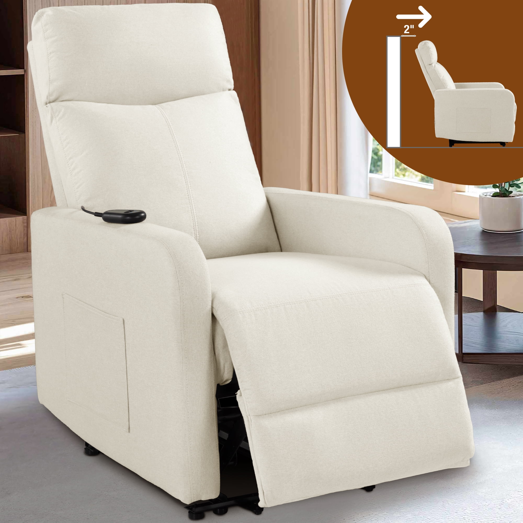 Zero Wall Power Recliner Chairs, Small Recliner for Small Spaces and ...