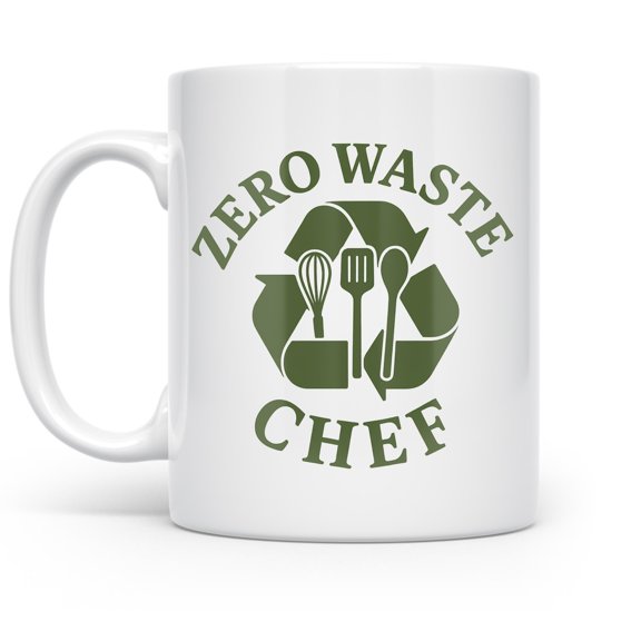 Zero Waste Chef 11 oz Coffee Mug - Eco-Friendly Kitchens White Ceramic Gift