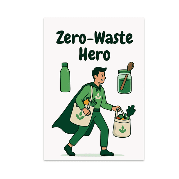 Zero-Waste Hero Decor - Eco-Conscious Home Decor Enthusiast - 13x19 Poster Print