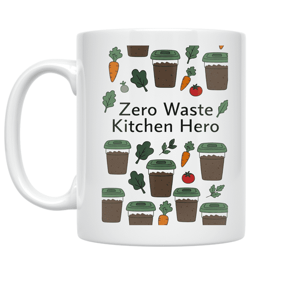 Zero Waste Kitchen Hero - Eco-Conscious Homeowner - 11 oz Ceramic Coffee Mug