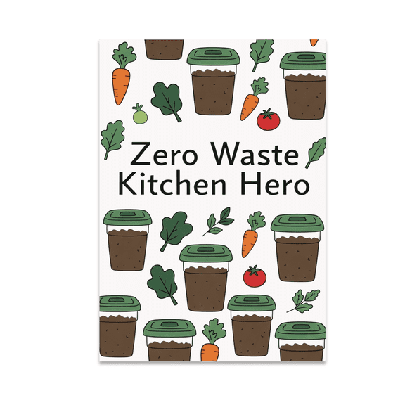 Zero Waste Kitchen Hero Poster - Eco-Conscious Decor - 13x19 Poster Print