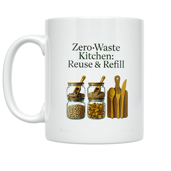 Zero-Waste Kitchen Reuse & Refill - Eco-Conscious Living Enthusiast - 11 oz Ceramic Coffee Mug
