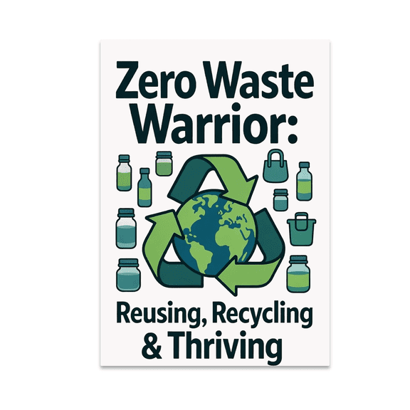 Zero Waste Warrior Eco-Friendly Wall Art - Sustainability Advocate - 13x19 Poster Print