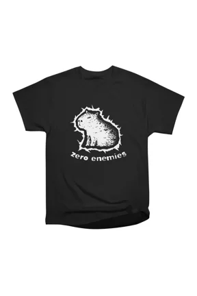 Zero enemies capybara T-Shirt Tee Gift For Him Merch For Her Apparel For Friend