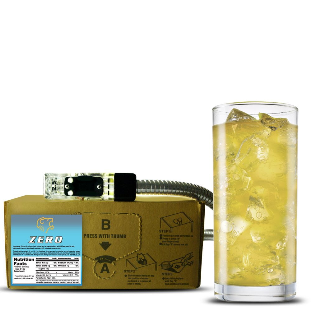 Zero energy drink (1 Gallon BaginBox Syrup Concentrate) Sweetened