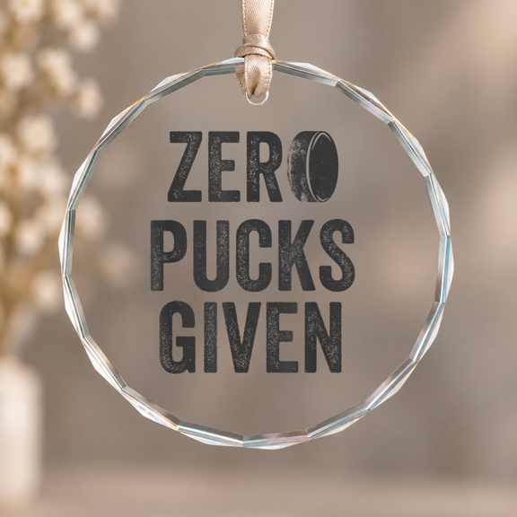 Zero s Given Hockey Theme Ornament, Room Decoration, Circle Glass Ornament