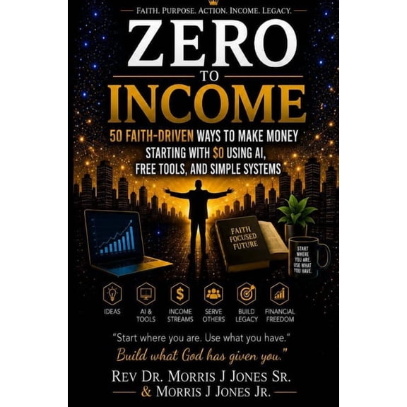 Zero to Income: 50 Faith-Driven Ways to Make Money Starting with $0 Using AI, Free Tools, and Simple Systems, (Paperback)