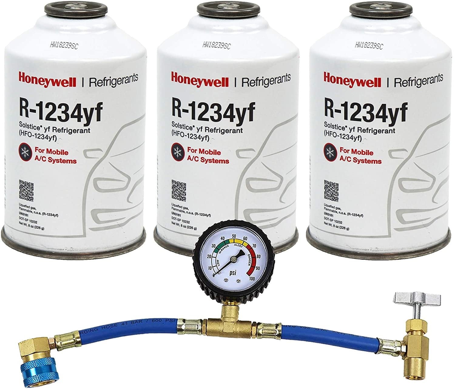 【rei】 ZeroR Gas Recharge Top Off Kit - 8oz HFO-R1234YF Refrigerant (3