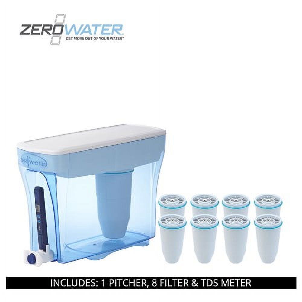 ZeroWater 30 Cup ReadyPour Dispenser with 9 Filter and TDS Meter, ZD