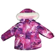 ZeroXposur Baby Girls Evolution Captured Faux Fur Jacket with Removable Hood 12 Months