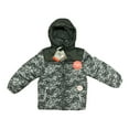 thumbnail image 1 of ZeroXposur Boy's Fleece Lined Winter Puffer Coat With Hood, Black/Camo (10/12), 1 of 3