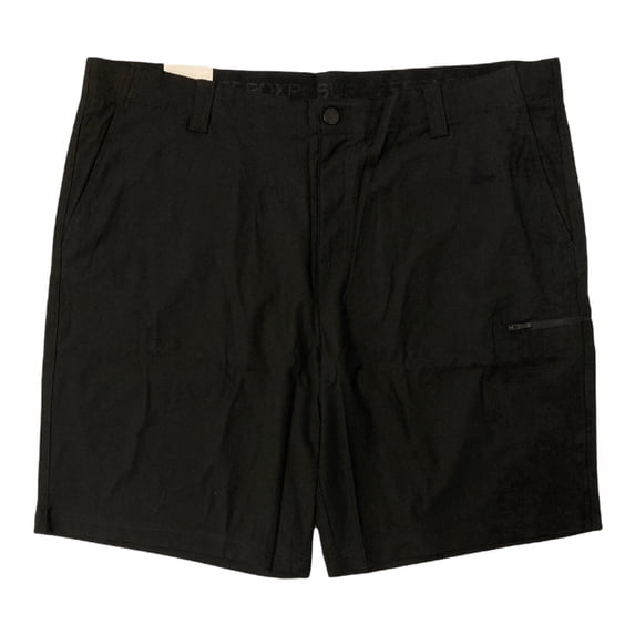 ZeroXposur Men's 4-Way Stretch Lightweight Travel Shorts w/ Utility Zip Pocket (Black, 36)