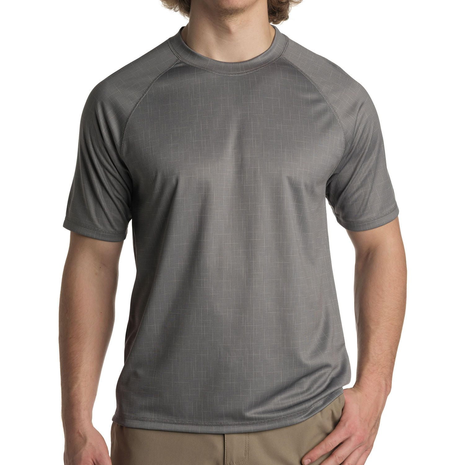 Sun Protection Rash Guard ZeroXposur Men's Short Sleeve Rash Guard Sun Protection Tee (Metal, XL ...