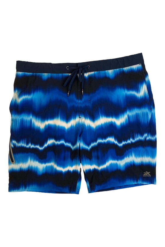 Men's UPF 50+ Sun Protection Quick Dry Swim Trunks (Navy Ray Snorkel, XXL)