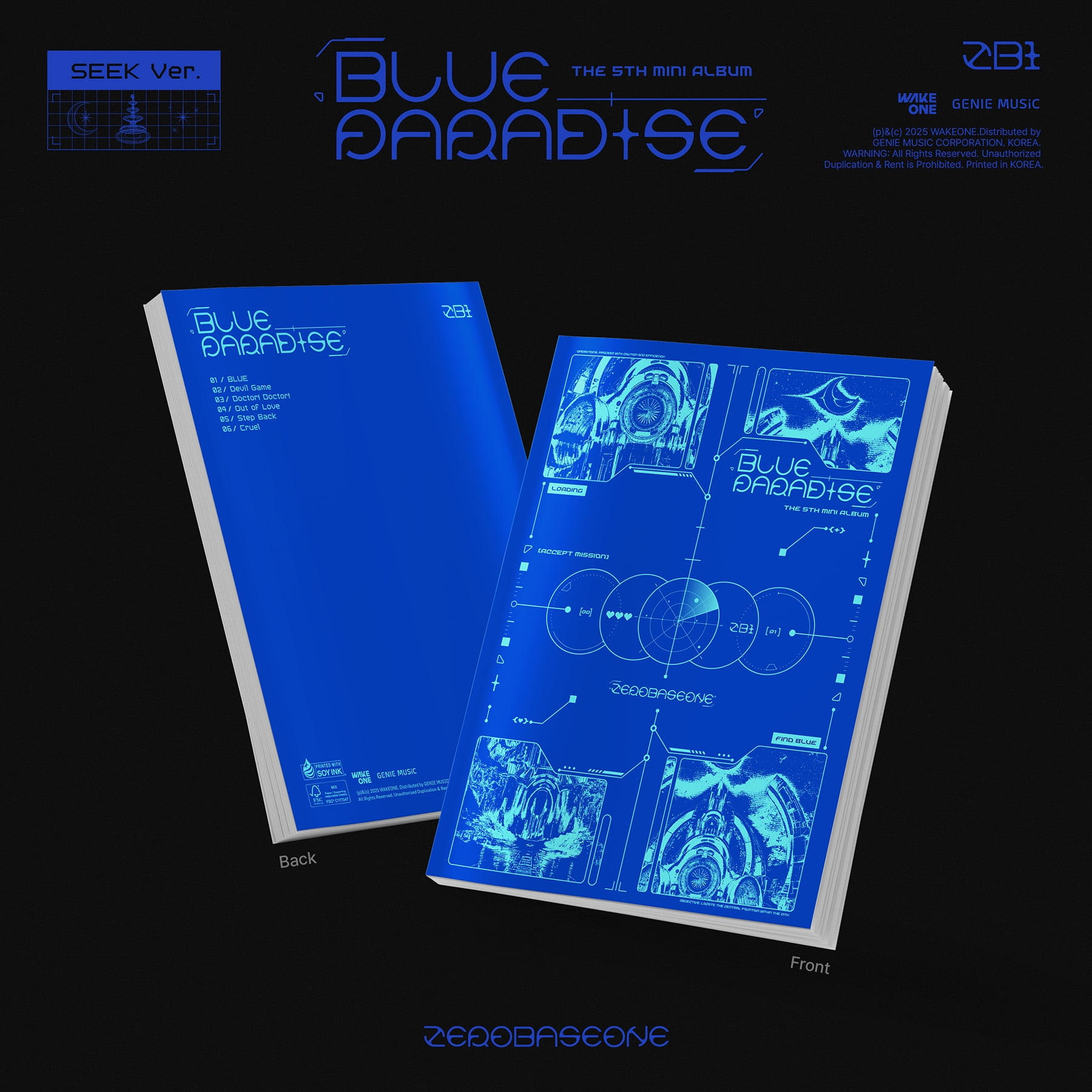 Amazon.com: ZEROBASEONE BLUE PARADISE 5th Mini Album with