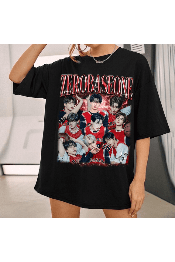 Zerobaseone K-Pop Graphic T-Shirt, ZB1 Never Say Never Album Tee