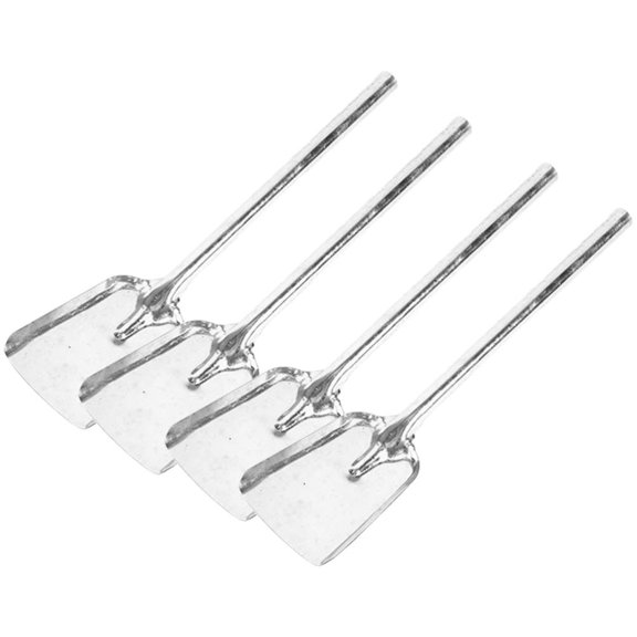 Zerodeko 4pcs Stainless Steel Multi Function Shovel Charcoal Ash Scoop Fire Pit Tool Silver
