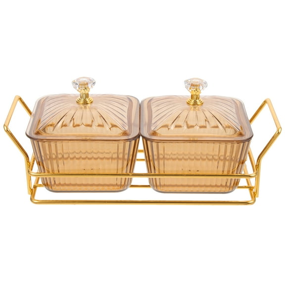 Zerodeko Divided Serving Tray with Lid and Stand for Snacks and Fruits