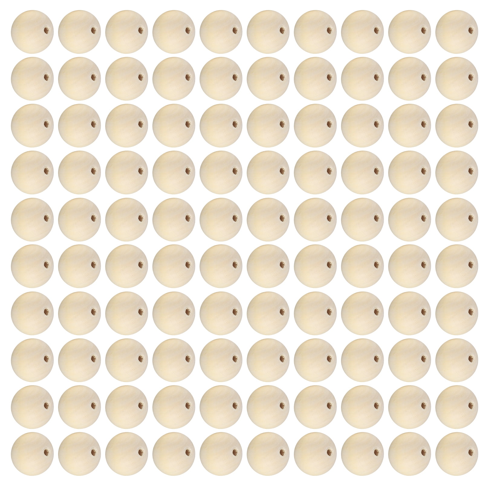 Zerodis 100x 25MM Wooden Beads Round Decor Wood Beads For Jewelry Making DIY Crafting