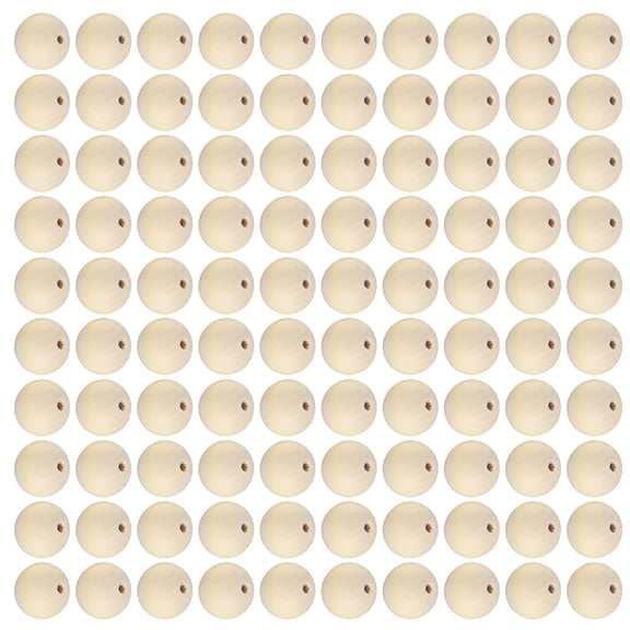 Zerodis 100x 25MM Wooden Beads Round Decor Wood Beads For Jewelry Making DIY Crafting