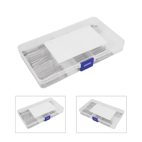 Zerodis 120pcs Cotter Pin Assortment Stainless Steel Clips 6 Specifications Universal Car Hardware,Cotter Pin Kit,Split Pin