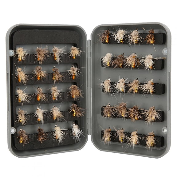 Zerodis 16.5x8mm 40PCS Exquisite Workmanship Fly Lure With Hook, Fly Fishing Lure, For Pool Stream River Lake