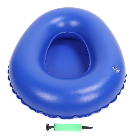 Zerodis Air Inflatable Bedpan, Portable PVC Air Cushions Bedpan Blue