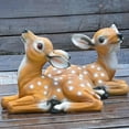 thumbnail image 1 of Zerodis Art Craft Ornaments 2Pcs Deer Statue, Durable Animal Model Sika Deer Model, Park Patio Yard For Garden, 1 of 7
