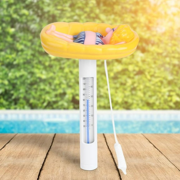 Zerodis Floating Pool Thermometer,Temperature Meter With / Display For Outdoor & Indoor Swimming Pools, Spas, Hot Tubs, Fish Pond Thermometer Floating Easy Read