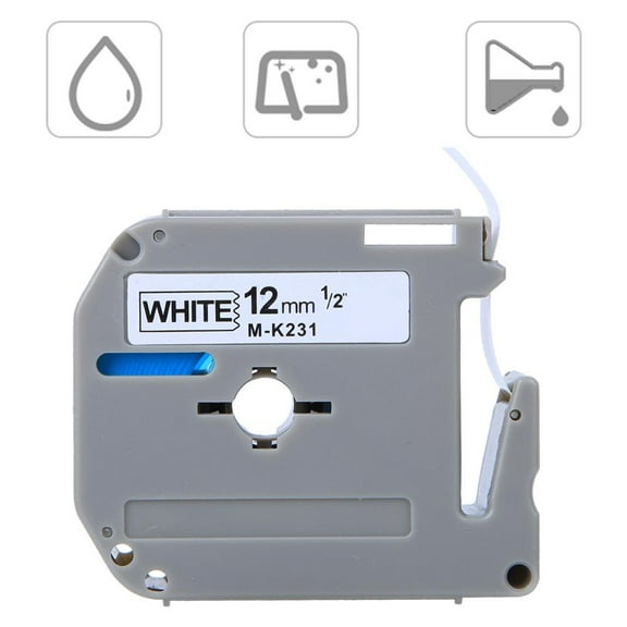 Zerodis Label Tape 12mm Label Tape PET Accessories Fit For Label Printer PT-65 PT-70 PT-80