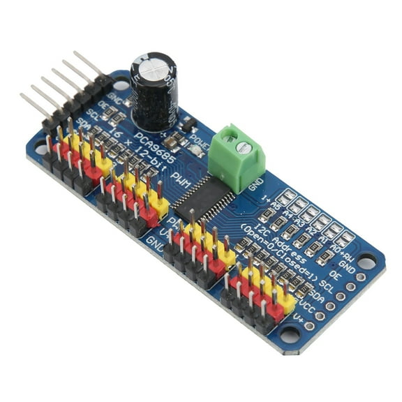 Zerodis PWM Servo Driver,PWM Servo Driver 16Channel Motor Drive Board Module IIC Interface PCA9685 For Robot,PWM Servo