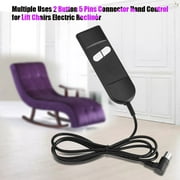 Zerodis Power Recliner Controller Multiple Uses 2 Button 5 Pins Connector Hand Control for Lift Chairs Electric Recliner